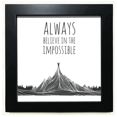 thumbnail image 1 of Croire Impossible Noir Blanc Citation Noir Carré Cadre Photo Mur Table, 1 of 3