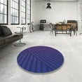 thumbnail image 4 of Ahgly Company Machine Washable Indoor Round Transitional Royal Blue Area Rugs, 7' Round, 4 of 7