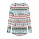 thumbnail image 4 of Camiseta de manga larga con cuello redondo y estampado navideño para mujer Pompotops qwe24266, 4 of 5