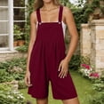 thumbnail image 2 of Women's Sleeveless Adjustable Strap Romper Short Overalls Casual Summer Jumpsuit with Pockets Trendy Outfit for, 2 of 2