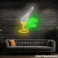 thumbnail image 2 of Craftnamesign Let's Bake Neon Sign, Baking Wall Art, Open Sign Wall Decor, 2 of 5