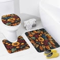 thumbnail image 4 of Bathroom Rugs Sets 4 Piece with Shower Curtain sets, Autumn Leaves Pattern Printed on Bathroom Decor Sets with Shower Curtains and Rugs, Perfect for Bathroom Hotel Dorm Spa Home, 72 x 72 inches, 4 of 8