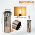 thumbnail image 2 of Uxcell 2.4" Tall Candle Covers Sleeves, 10 Pcs Metal E14 Chandelier Socket Sleeves with Dripping Candelabra Base Accessories Bulb Light Base Holder for Lighting Lamps DIY, Red Bronze, 2 of 7