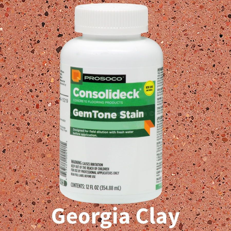1 Pc Prosoco Consolideck Gemtone Stain, Clay, 12 Oz