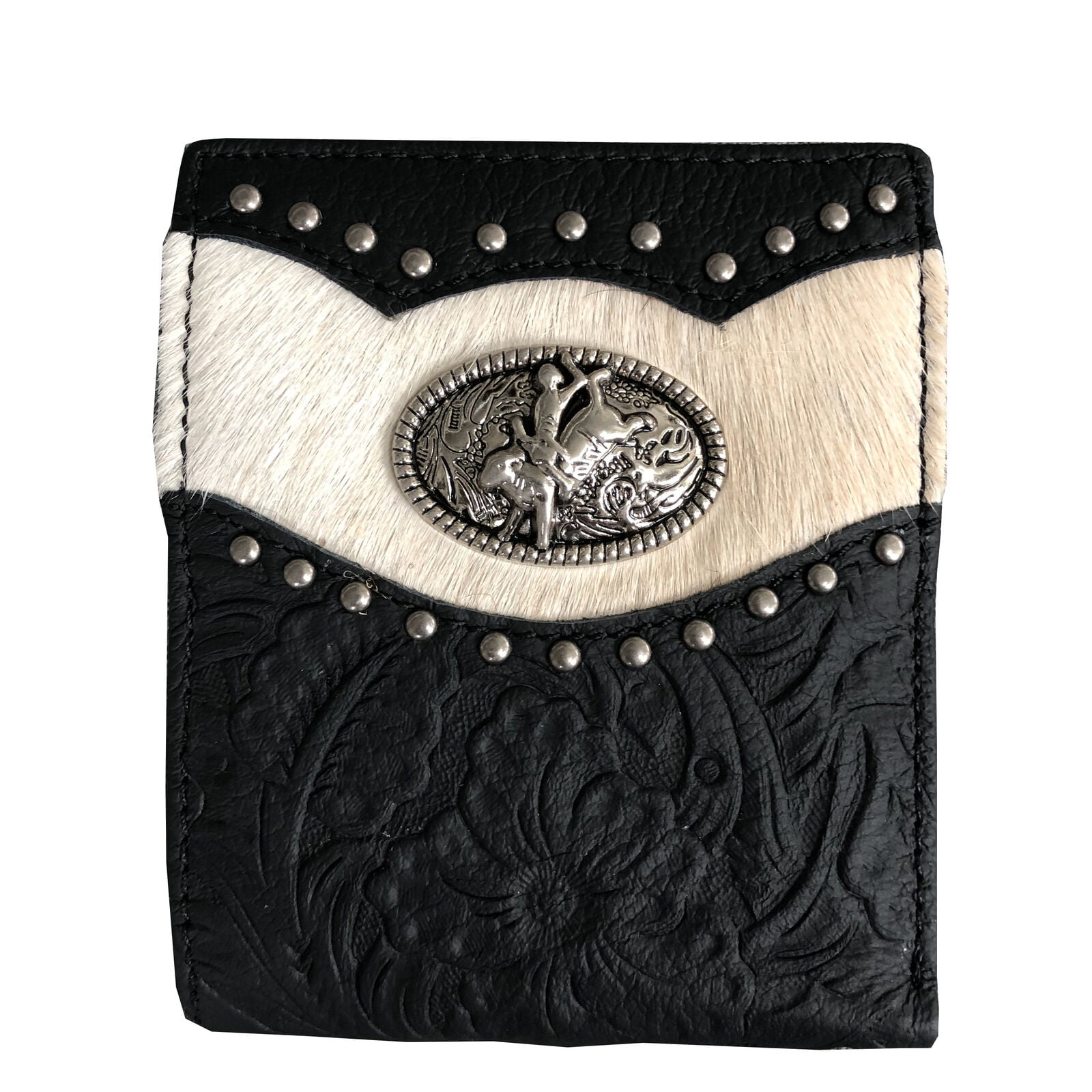 Janhooya - Western Cowboy Wallet Mens Genuine Leather Short Bifold Wallet for Men Rodeo ...