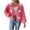 Hot Pink, variant on Women's Floral Knit Cardigan V-Neck Long Sleeve Button Sweater for Fall Khaki S