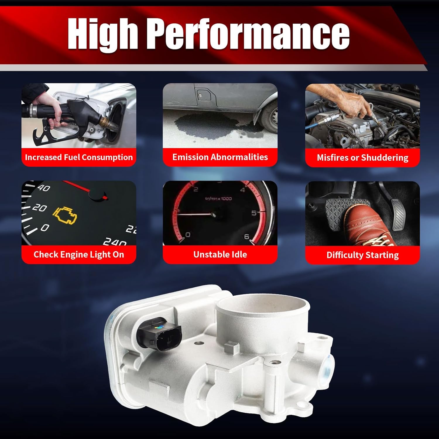 MACAX Electronic Throttle Body Assembly S20176 Compatible with Dodge Avenger Caliber Journey Chrysler 200 Sebring Jeep Compass Patriot 1.8L2.0L2.4L Replaces 04891735AD 977-025 67-7002 6E-7002 TB1150