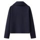 thumbnail image 4 of Abrigo Corto de Lana de Invierno para Mujer, Corte Holgado, Cruzado, Elegante, Tipo Blazer, Estilo Marinero Azul Marino M, 4 of 10