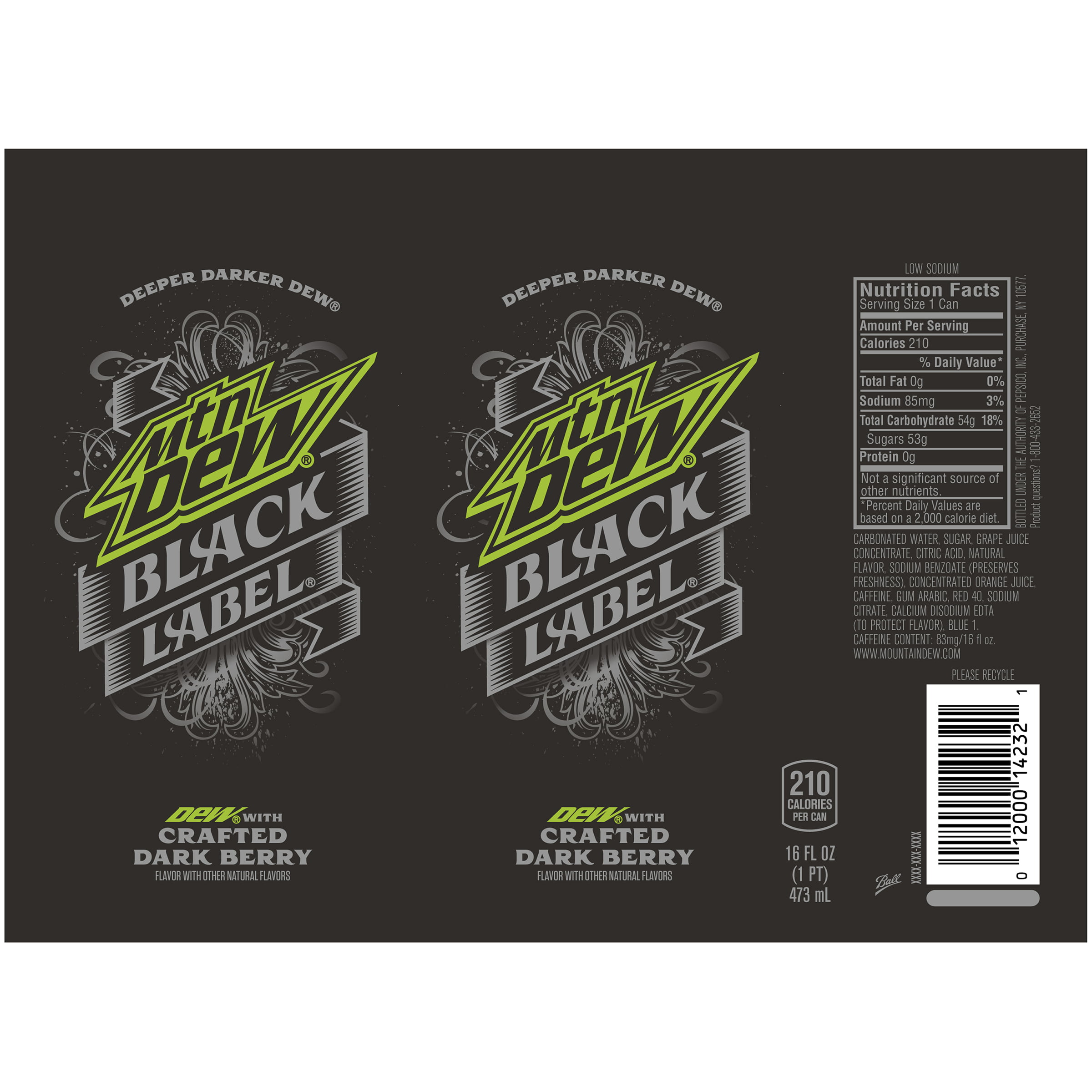 35 Where To Buy Mountain Dew Black Label - Labels Database 2020