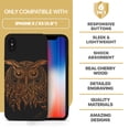 thumbnail image 7 of Case Yard Wooden Case for iPhone-X Soft TPU Silicone cover Slim Fit Shockproof Wood Protective Phone Cover for Girls Boys Men and Women Supports Wireless Charging Owl Design, 7 of 7