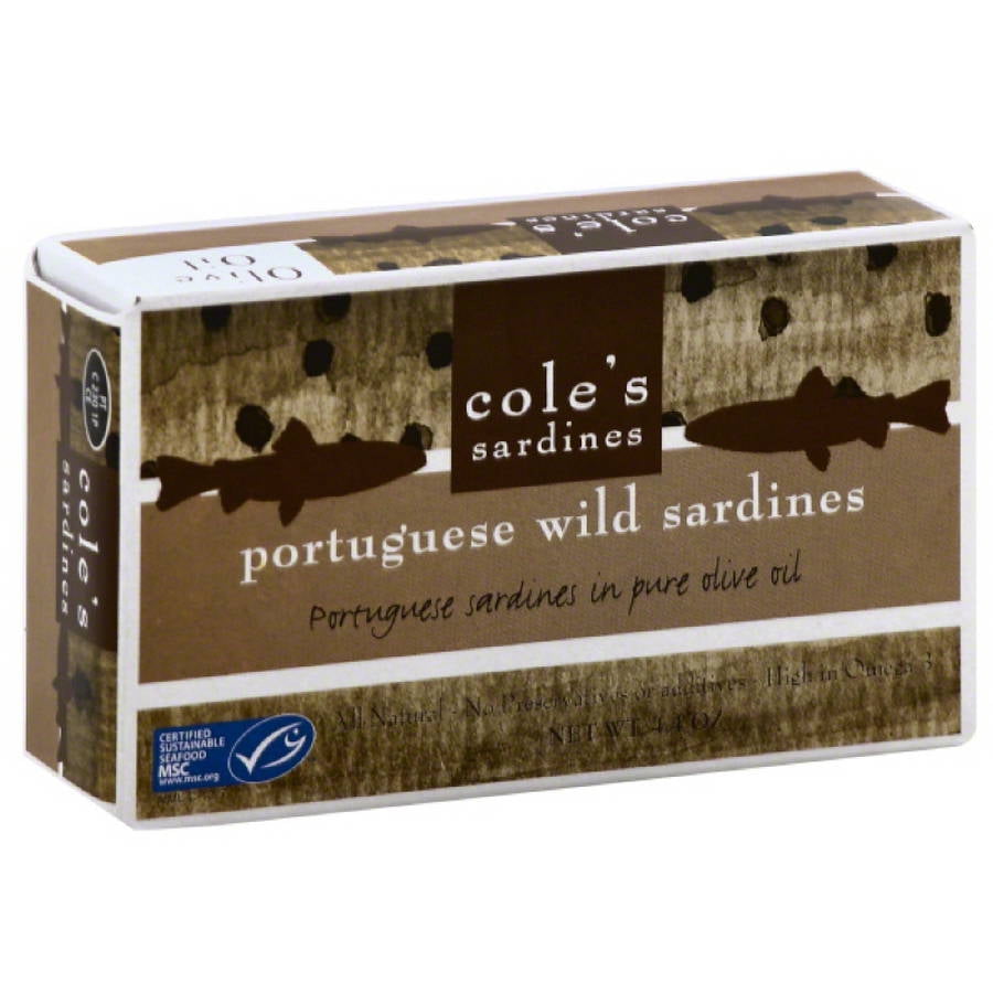Cole's Sardines Portuguese Sardines, 4.4 oz, (Pack of 10) by
