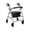 Silver, variant on McKesson Rollator Walker with Seat - Lightweight, Aluminum Walker with Wheels, 1 Ct