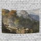 thumbnail image 1 of ABPHQTO Wolf Mountains Tree Tapiz Decoración de pared Sala de estar Dormitorio Tapices DIY 100x150 cm, 1 of 4