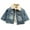 Blue, variant on Mercatoo Kids Girls Fleece Lined Denim Jacket Thicken Lapel Collar Button Down Coat Winter Windproof Thermal Outerwear