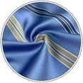 thumbnail image 5 of Ties for Men Suits Steel Blue Stripes Business Necktie Extra Long 63", 5 of 5