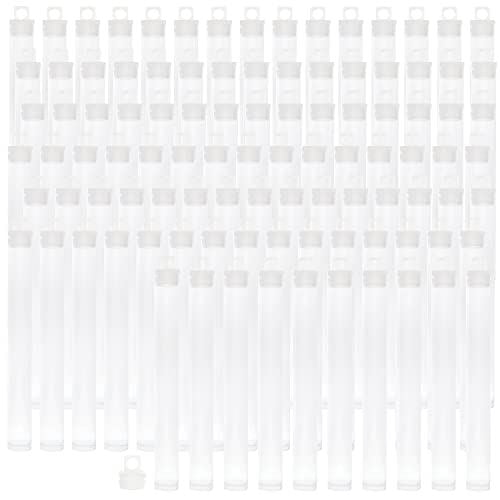 The Beadsmith Clear Plastic Tubes - 5-Inch-Long Round Tubes, 9/16 Inches in Diameter - Hanging Caps - Use for Beads, Bath Salts, Wedding & Party Favors, Home or Office Storage - Bag of 100