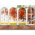 thumbnail image 4 of Idea4wall 6pcs Vies from French Window Peel and Stick Wallpaper Removable Wall Murals Large Wall Stickers for Home Decoration, 100"x24", 4 of 5