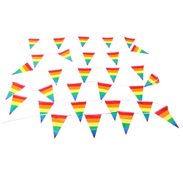 Banderín triangular con cuerda para decoración de fiestas, festivales, cumpleaños, aulas y eventos al aire libre