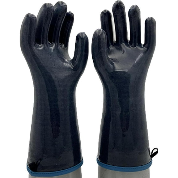 Chefologist Liquid Silicone Oven Gloves, Chefologist Liquid Silicone Gloves, Waterproof, Food-Grade Heat-Resistant Mitts with Nylon Liner, for Cooking, Baking & Grilling (Black,2XL)