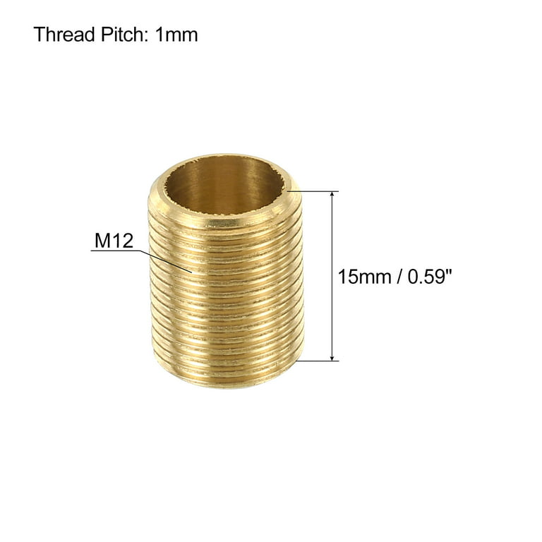 30Pcs M10 Full Threaded Lamp Nipple Pass-Through Pipe Connector 15mm Length  – Tacos Y Mas