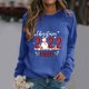 thumbnail image 2 of Sudadera de moda Gibobby con estampado navideño para mujer Cuello redondo Fit Pullover Casual Manga larga azul L, 2 of 4