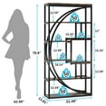 thumbnail image 5 of Tribesigns 70.8 inch Tall Bookshelf, 5-Tier Etagere Bookcase, Modern Book Shelf Display Tack Shelving with 8 Open Storage Shel for Home Office, Living Room, Rustic Brown, 5 of 7