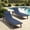 Navy, variant on Crestlive Products Outdoor Chaise Lounge Cushion, Thin Foldable Water-Resistant Patio Pool Chair Pad with Straps, 71" x 21", Beige