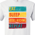 thumbnail image 4 of Inktastic Bull Riding Rodeo Eat Sleep Bull Riding Repeat T-Shirt, 4 of 5