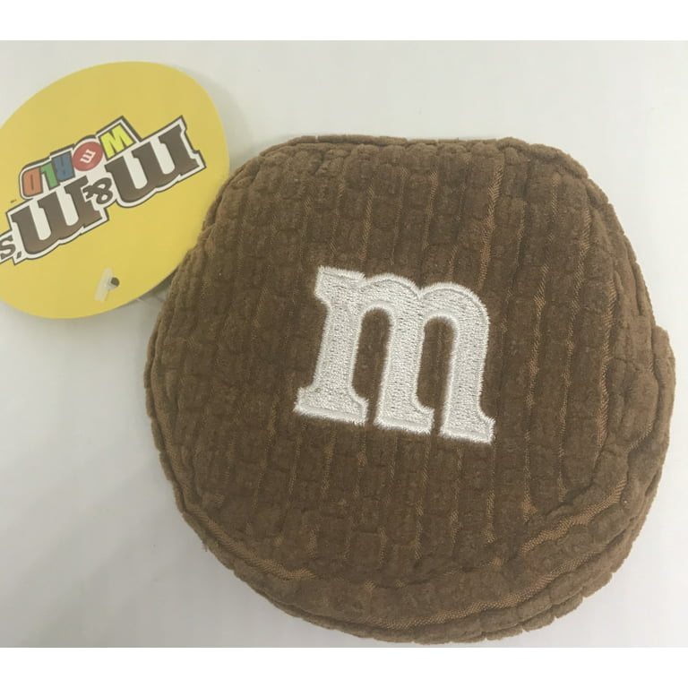 M&M's World Brown Logo Coin Purse Plush New with Tags 
