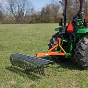Titan Attachments 3 Point 4 FT Landscape Rake for Compact Tractors, Fits Category 1 Hookup, Tow-Behind Garden Tool, Landscaper, and Grass Comb