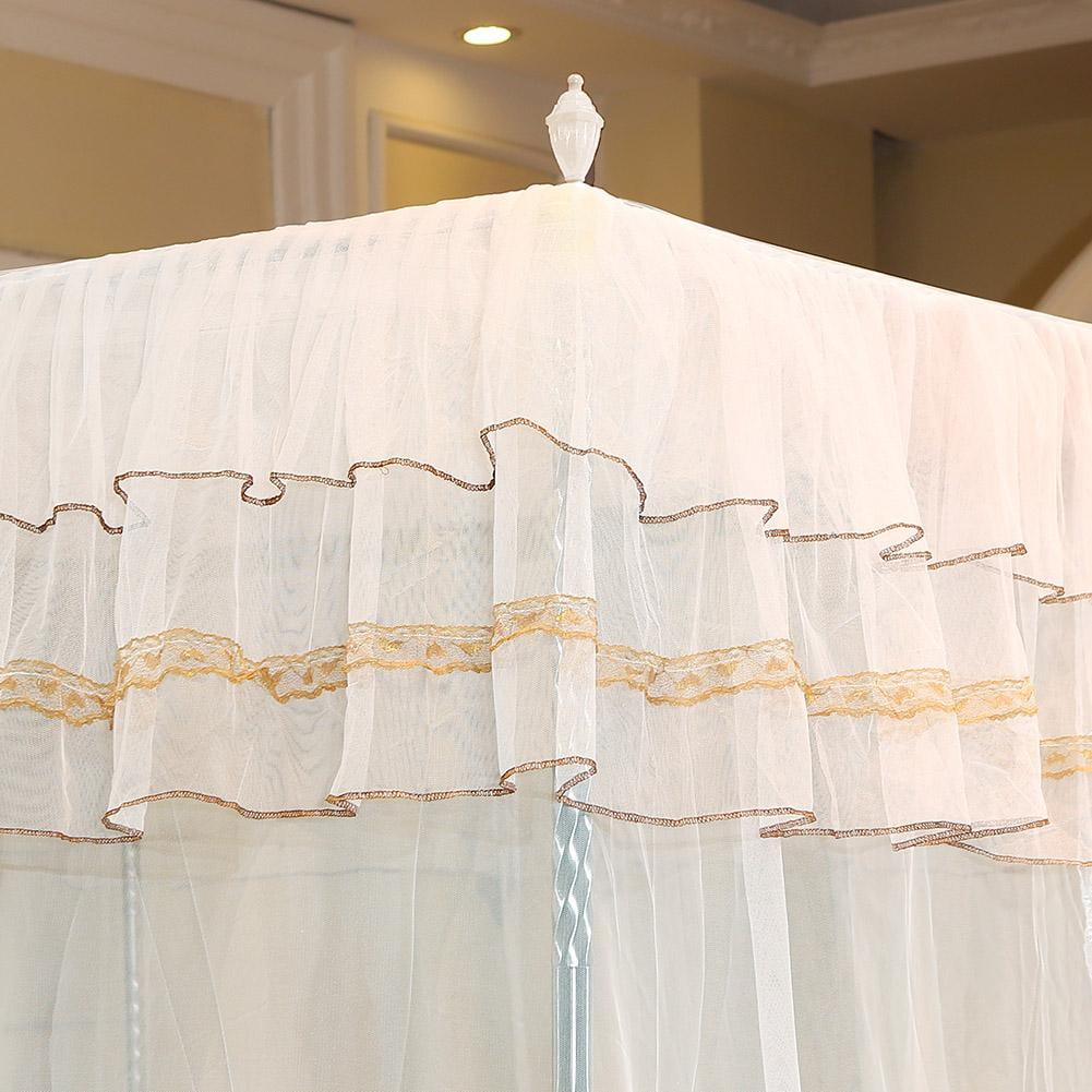 4 Corner Post Bed Canopy,Greensen Mosquito Net Luxury Princess Bed Curtain Canopy Netting Mosquito Net Bedding, Bed Curtain, Bed Canopy