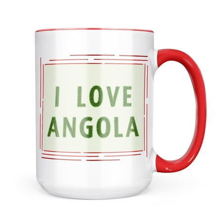 

Neonblond I Love Angola Soccer Field Grass Mug gift for Coffee Tea lovers