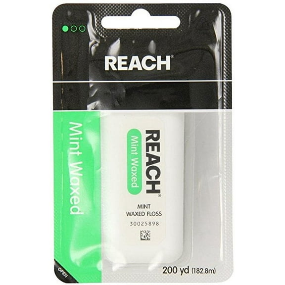 REACH Mint Waxed Floss 200 Yards (Pack of 2)