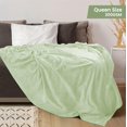 thumbnail image 2 of Utopia Bedding Fleece Blanket Queen Size Sage Green 300GSM Luxury Fuzzy Soft Anti-Static Microfiber Bed Blanket (90x90 Inch), 2 of 9