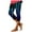 Sky Blue, variant on Women's 4th of July Leggings Stripe Star Print Color Block Lifting Fitness Running Pants White S