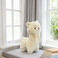 thumbnail image 5 of Cuddly White Alpaca Llama Lamb Toy - 9.84" Stuffed Animal Cushion Plush Doll, Kawaii Plushie, 5 of 6