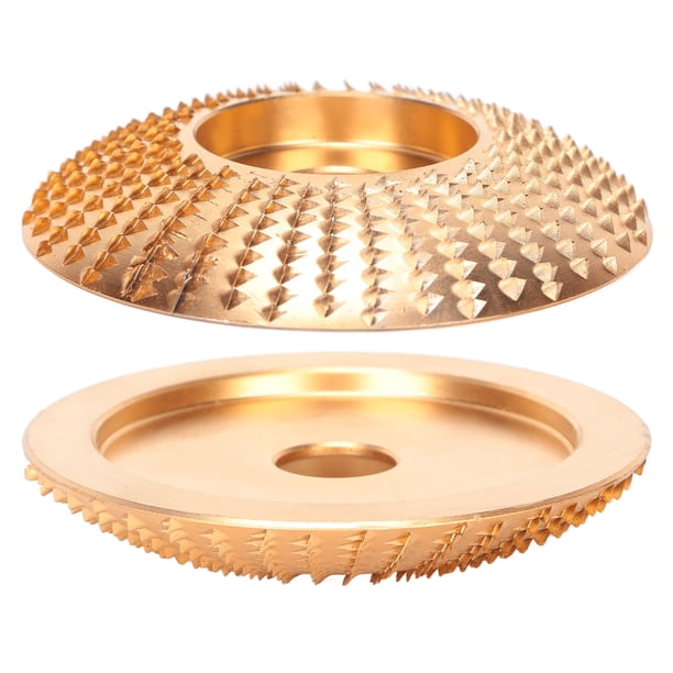 Muela abrasiva disco de sierra de acero con alto contenido de carbono limpieza rápida disco amoladora de carpintería dorado curvo resistente al desgaste adecuado para lijado Anggrek Otros