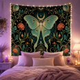 thumbnail image 2 of Moth Dark Near With Art Scene, Mystical Fantasy for Space Lovers, Galaxy Room Decor Statement Accent, Mother's Day Gift, Tapestry Wall Hanging for Bedroom and Dorm, 2 of 6