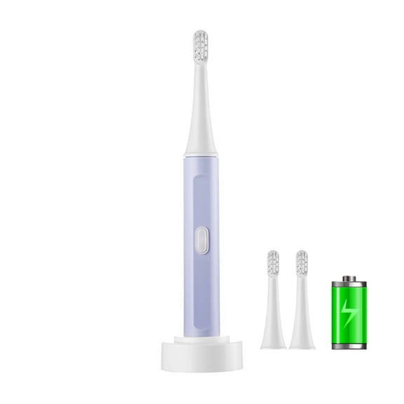 Wovilon Sound Rechargeable Toothbrush For Adults And Kids,Travel Toothbrush With 2 Brush Heads, Replaceable Battery,180 Days Of Battery Life