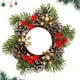 thumbnail image 5 of Corona de Navidad para puerta y ventana colgante | Guirnalda artificial de pino y bayas | Decoración festiva de entrada frontal de 18 pulgadas • Corbata duradera para colgar • Acento de temporada, 5 of 6