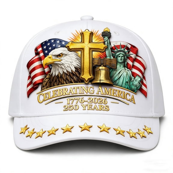 250 Year American Anniversary Hat, Official USA 250th Anniversary Merchandise Baseball Cap, Patriotic Theme Commemorative Unisex Cap Multiple Styles
