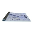 thumbnail image 2 of Ahgly Company Indoor Round Solid Blue Modern Area Rugs, 3' Round, 2 of 4