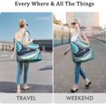 thumbnail image 5 of 22 Inch Oversized Travel Bag Lightweight Canvas Weekender Duffel with Multi Pockets, Colorful Pop Pattern, 5 of 5