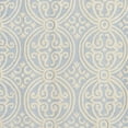 thumbnail image 3 of SAFAVIEH Cambridge Leslie Geometric Wool Area Rug, Light Blue/Ivory, 6' x 6' Square, 3 of 4