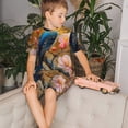 thumbnail image 4 of Balery Bluebird Blossom Elegance Conjunto de Pijama Infantil de Manga Corta con Estampado – Ropa de Dormir de Algodón Suave-Large, 4 of 6