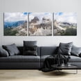 thumbnail image 3 of Epic Art 'Tre Cime Di Lavaredo' Acrylic Glass Wall Art, 3 Piece Set, 108" x 36", 3 of 8