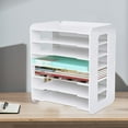 thumbnail image 4 of 7-tier White Office Desktop Organizers and Accessories Letter Tray Paper Sorter Holder File Document Rack Shelf Literature Organizer Rack for Home Office School Classroom Supplies Easy Assembly, 4 of 10