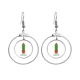 thumbnail image 1 of Planta en maceta Verde cactus suculentas Los pendientes cuelgan del aro de la joyería del círculo de la gota Unbranded M, 1 of 3