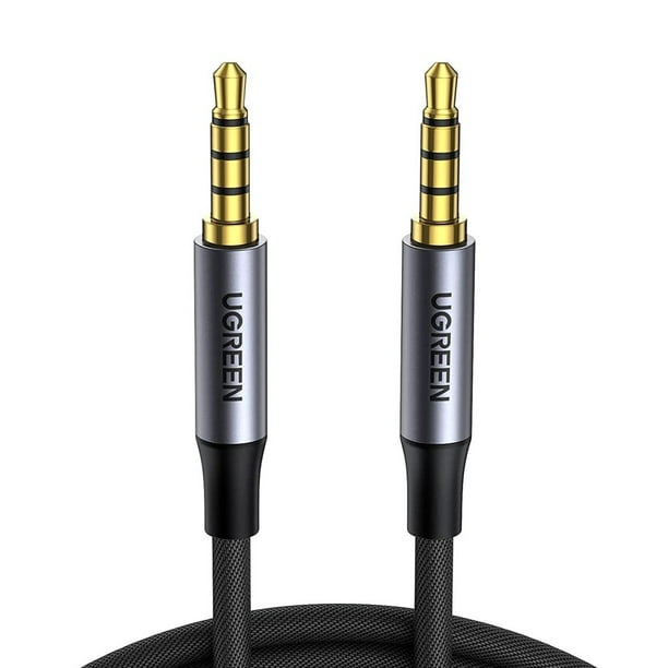Cable Audio Ugreen Auxiliar 3.5mm de 4 Polos 2m Negro Ugreen UGCBAUXNYL2M4P