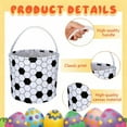 thumbnail image 5 of 10x10 Inch Soccer Easter Basket with 5.9'' Handle, Halloween Sports Baskets Easter Eggs Hunt Candy Bucket Tote for Easter Halloween(1pcs, Black), 5 of 6